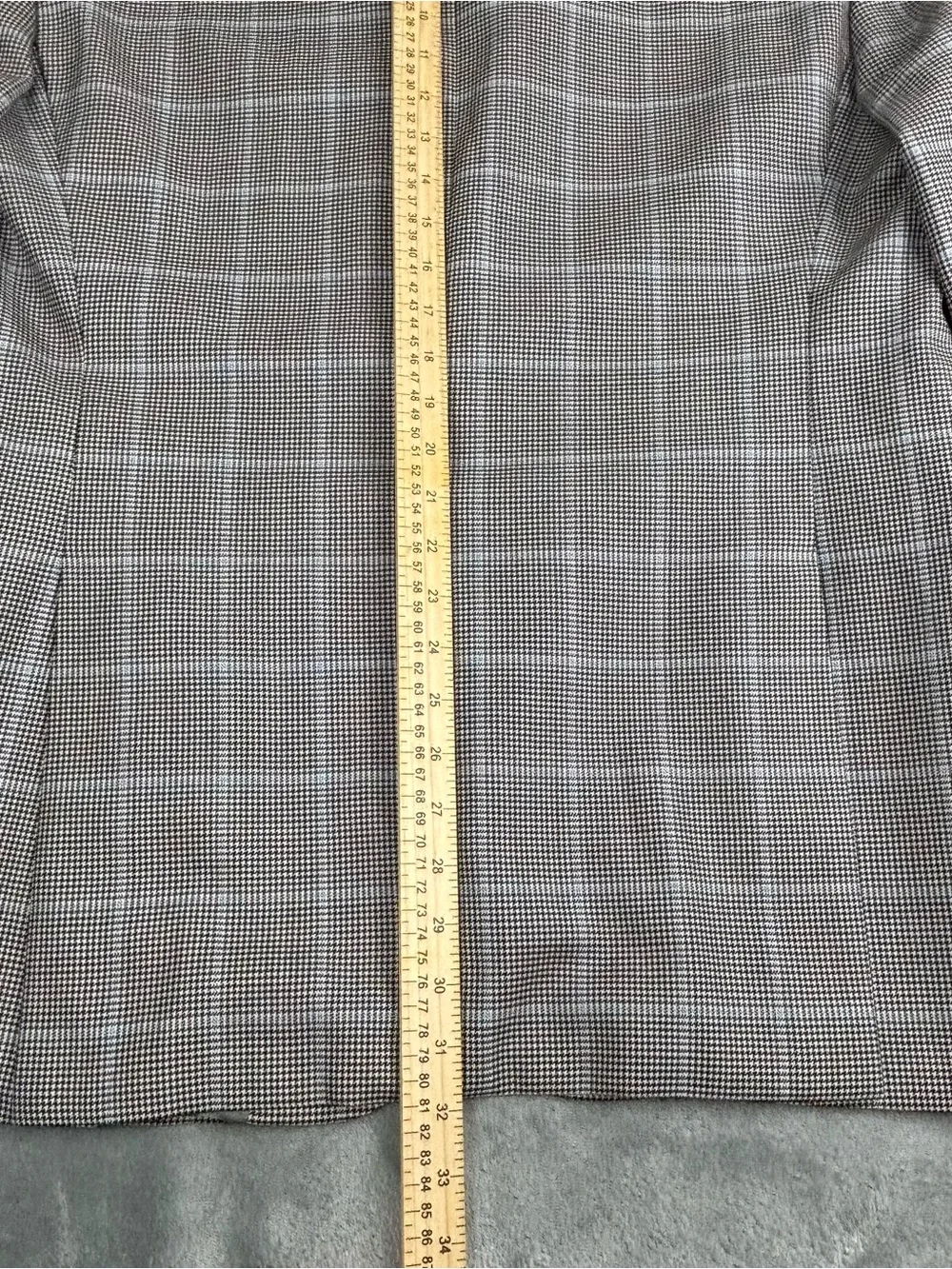 Burberry London Blazer Men 41R Gray Houndstooth Plaid Kensington Sport Coat Wool